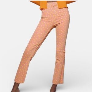 Zara Yellow Floral Flare Pants - New and unique